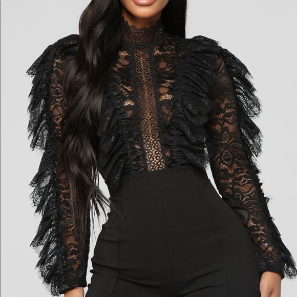 Lace Ruffled Jumpsuit- Size Large - Picture 5 of 8